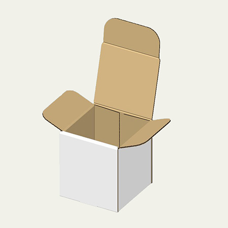 ハロゲンランプ梱包用ダンボール箱 | 63×63×70mmでN式差込タイプの箱 | ルービックキューブの梱包にも