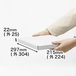 【A4/厚さ2.5cm/両面白】ネコポス対応ダンボール箱