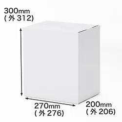 【宅配80サイズ】B5対応ダンボール箱 深さ300mm (白)