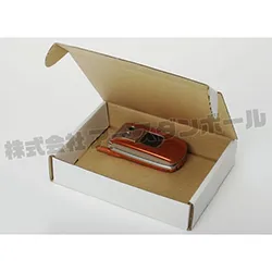 骨伝導イヤホン梱包用ダンボール箱 | 168×128×36mmでN式額縁タイプの箱