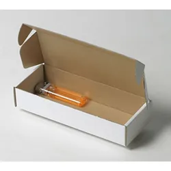 ファンデーションブラシ梱包用ダンボール箱 | 180×80×45mmでN式額縁タイプの箱 | ループタイの梱包にも