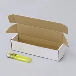 レーザーポインター梱包用ダンボール箱 | 164×37×39mmでN式額縁タイプの箱