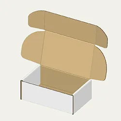 穴あけパンチ梱包用ダンボール箱 | 135×85×50mmでN式額縁タイプの箱