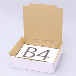 ネックウォーマー・スヌード梱包用ダンボール箱 | 385×325×115mmでN式差込タイプの箱