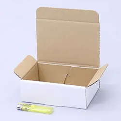 燻製オリーブオイル梱包用ダンボール箱 | 150×95×50mmでN式差込タイプの箱