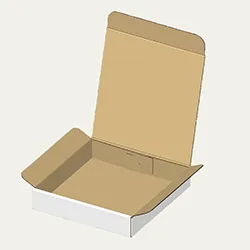 カチューシャ梱包用ダンボール箱 | 161×159×30mmでN式差込タイプの箱