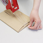 封緘作業がしやすい簡易ロック付き定形外郵便(規格内)、ゆうパケット対応ダンボール箱 | A5サイズ、厚さ1cm 3