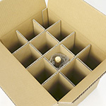 ワイン12本発送ダンボール箱（外箱・組仕切り付）宅配120サイズ 5