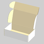 ポリ手袋ケース梱包用ダンボール箱 | 283×160×81mmでN式額縁タイプの箱 0