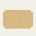 甚平梱包用ダンボール箱 | 380×280×50mmでN式簡易タイプの箱 2