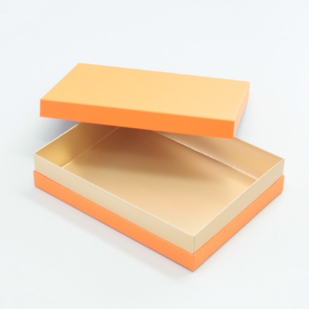 かぶせ蓋型デザートギフト用箱(フィナンシェ・バウムクーヘン他)オレンジ-Lサイズ-3
