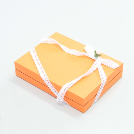 かぶせ蓋型デザートギフト用箱(フィナンシェ・バウムクーヘン他)オレンジ-Lサイズ-4