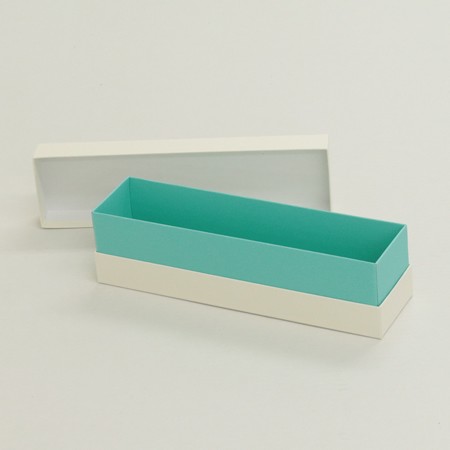 かぶせ蓋型デザートギフト用BOX(水ようかん他)-Sサイズホワイト/エメラルド-2