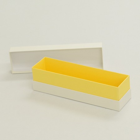 かぶせ蓋型デザートギフト用BOX(水ようかん他)-Sサイズホワイト/イエロー-2