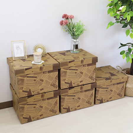 デコバンカーケース(茶)英字新聞柄-8