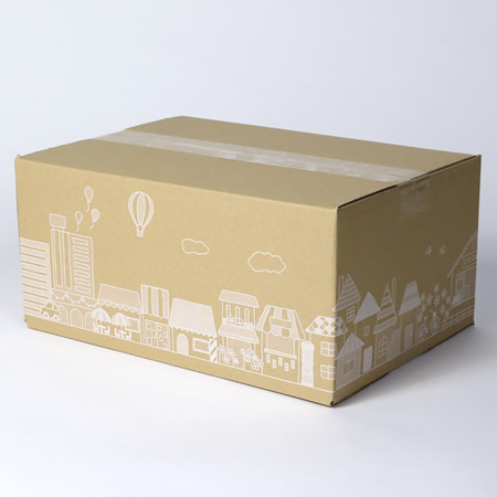 【宅配80サイズ】デザインダンボール箱(タウンビュー)-2