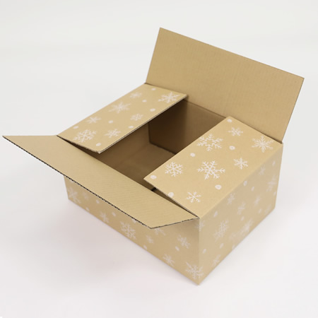【宅配80サイズ】デザインダンボール箱(雪の結晶)-5