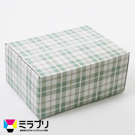 デザインダンボール箱【宅配60】ミラプリ・Lot003(チェック柄・グリーン)-2