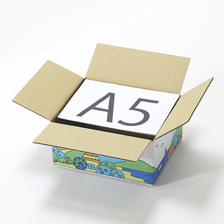 デザインダンボール箱【宅配50】ミラプリ・Lot006(カラフルタウンビュー)-2