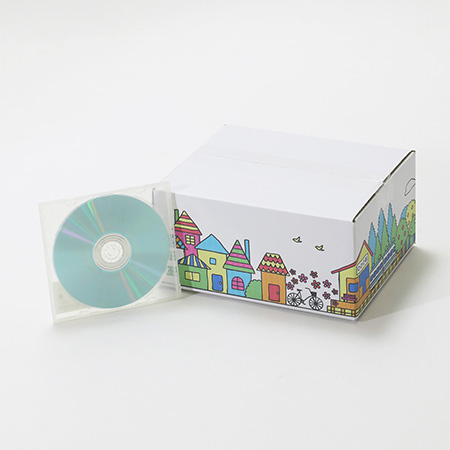 デザインダンボール箱【宅配50】ミラプリ・Lot006(カラフルタウンビュー)-4