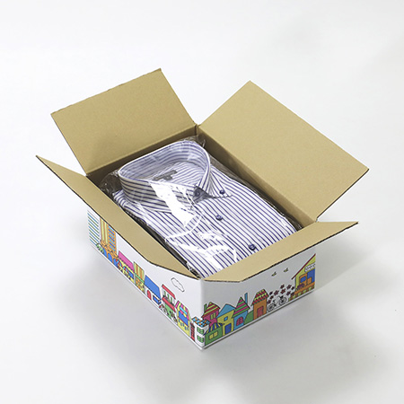 デザインダンボール箱【宅配80】ミラプリ・Lot008(カラフルタウンビュー)-3