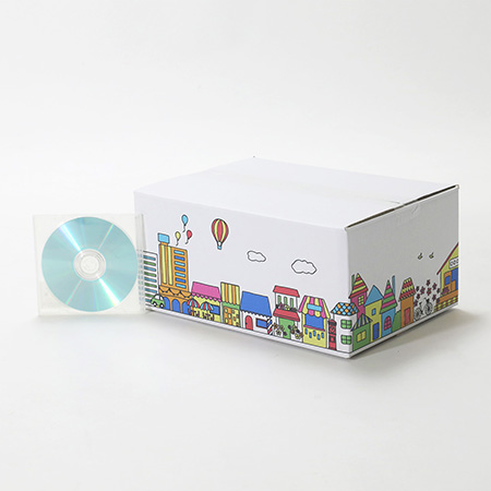 デザインダンボール箱【宅配80】ミラプリ・Lot008(カラフルタウンビュー)-4