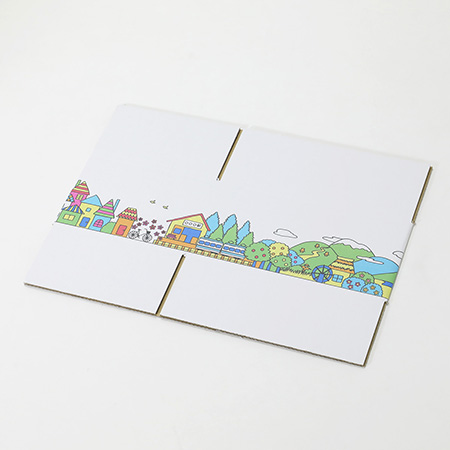 デザインダンボール箱【宅配80】ミラプリ・Lot008(カラフルタウンビュー)-7