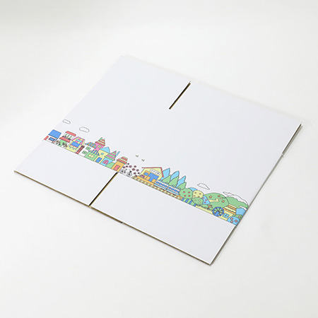 デザインダンボール箱【宅配100】ミラプリ・Lot009(カラフルタウンビュー)-6