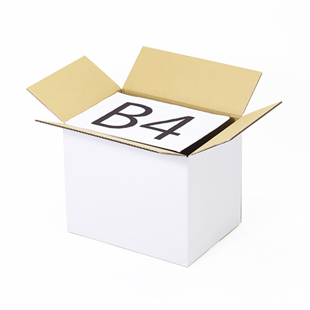 【宅配100サイズ】定番ダンボール箱(B4・白)-2