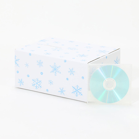 【宅配60サイズ】 デザインダンボール箱(雪の結晶・白×水色)-5