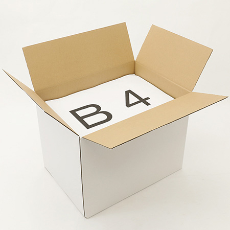 【宅配100サイズ】白ダンボール箱 B4サイズ対応-2