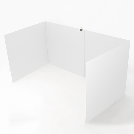 デスク用パーテーション 両面白 M(高さ600mm/長さ可変600~1200mm)-7