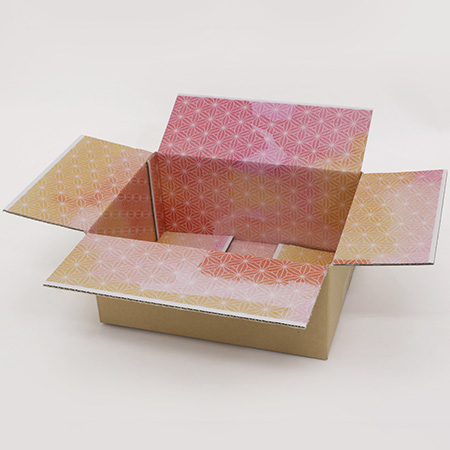 【宅配60サイズ】内側デザイン箱 花かすみ・橙-2