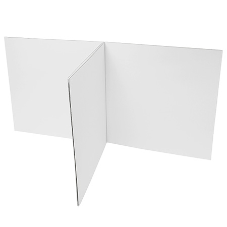 デスク用パーテーション 両面白 L(高さ700mm/長さ可変700~1400mm)-6