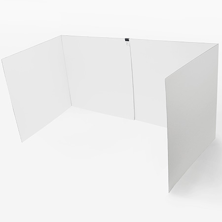 デスク用パーテーション 両面白 L(高さ700mm/長さ可変700~1400mm)-8