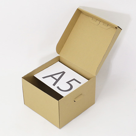 【A5サイズ対応】収納ボックス (茶)-3