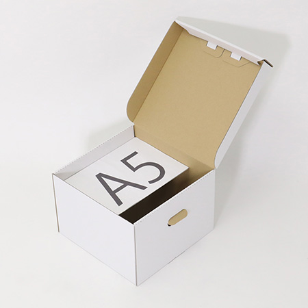 【A5サイズ対応】収納ボックス (白)-4