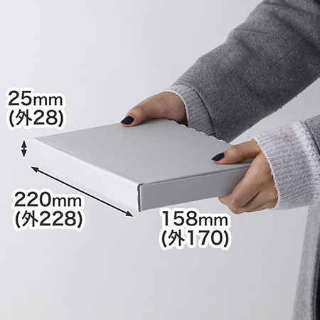 【A5/厚さ3cm/グレー×白】ゆうパケット・クリックポスト対応-5