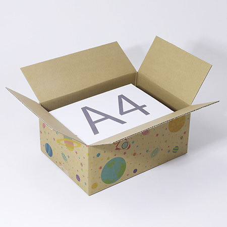 【宅配80サイズ】デザインダンボール箱 ふわふわ宇宙空間-3