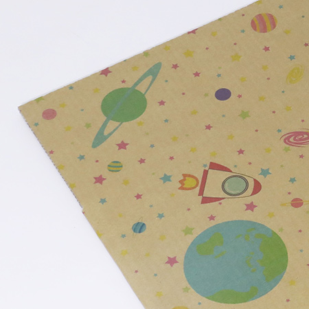 【宅配80サイズ】デザインダンボール箱 ふわふわ宇宙空間-4