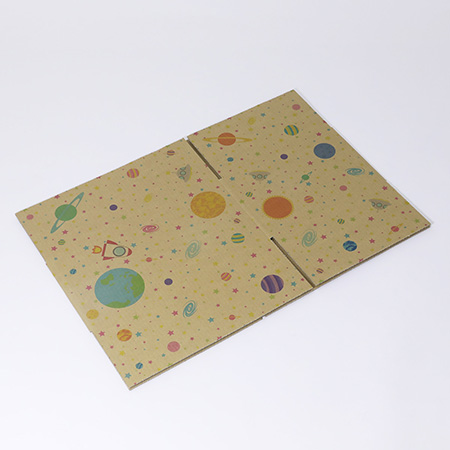 【宅配80サイズ】デザインダンボール箱 ふわふわ宇宙空間-5