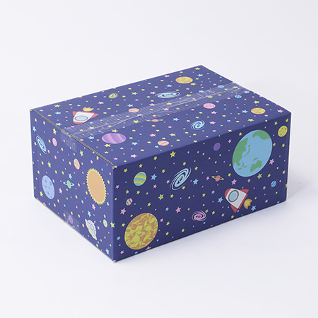 【宅配80サイズ】デザインダンボール箱 わくわく宇宙空間-2
