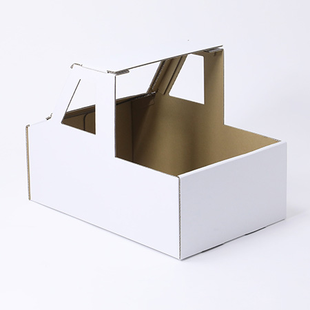 ダンボール製 ねこ専用トラック(ホワイト)-3