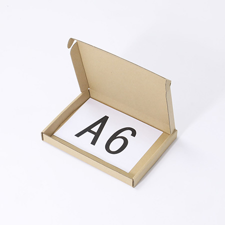 【洋2封筒・A6サイズ対応】ギフト用 小型ダンボール箱 (茶)-2