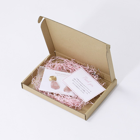 【洋2封筒・A6サイズ対応】ギフト用 小型ダンボール箱 (茶)-4