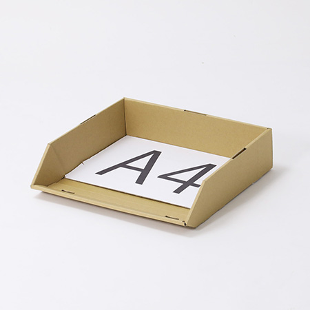 【A4ファイル対応】ダンボール製トレー(横長タイプ)-2
