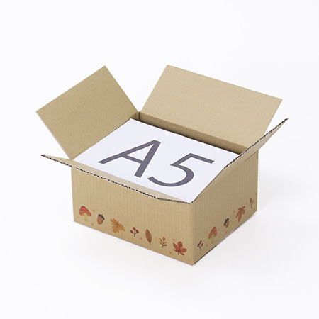 【宅配50サイズ】デザインダンボール箱・茶(秋ごよみ)-2