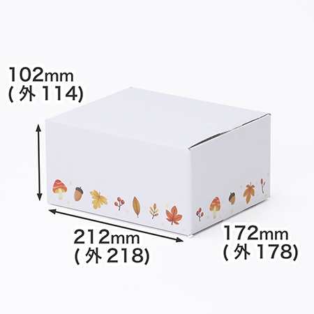 【宅配50サイズ】デザインダンボール箱・白(秋ごよみ)-7
