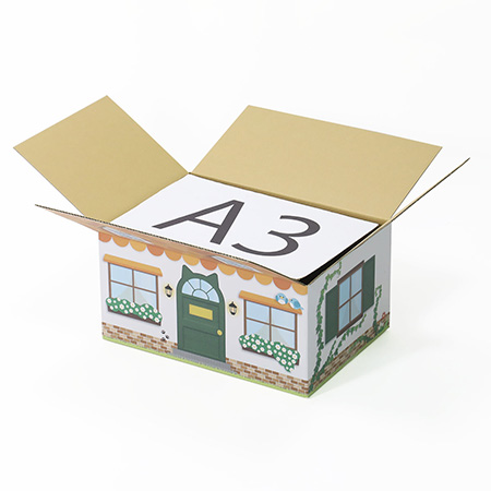 三角屋根の猫の家(オレンジ)-4