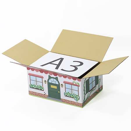 三角屋根の猫の家(赤)-4